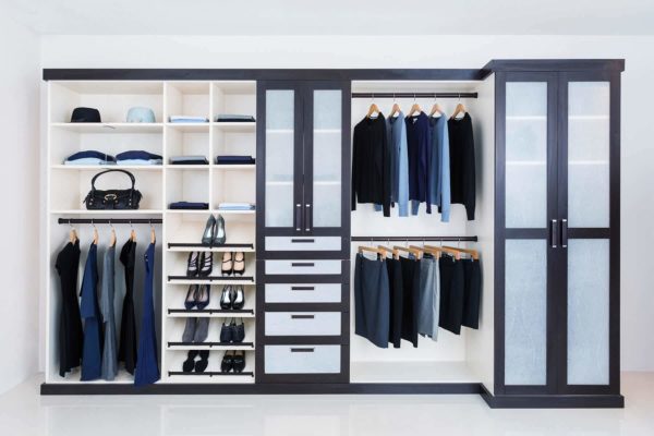 Women Style With Five Drawer Reach-in Closet Black