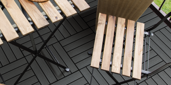 Cozy Balcony with Wood Pieces